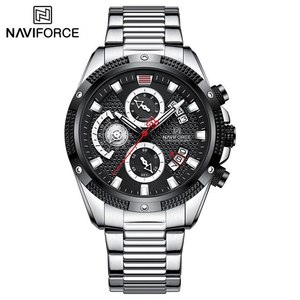 NAVIFORCE 8021 Montre Homme Sport Homme Montre Bracelet Top Marque Luxe Chronographe <span class=keywords><strong>Noir</strong></span> Or <span class=keywords><strong>Acier</strong></span> Inoxydable Quartz <span class=keywords><strong>Horloge</strong></span> Homme - Product Image 4
