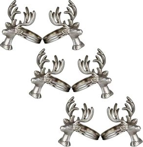 Servilleteros con acabado plateado de Reno del Valle, calidad Vintage de Metal para cenas, fiestas, Diwali, Navidad, Año Nuevo, bodas y bodas - Product Image 3