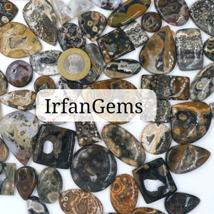 100% Natural Ocean Jasper Druzy Cabochon Best Quality Loose Gemstone for Women's Jewelry Making round Mix Shape Lot Ocean Jasper - Product Image 1