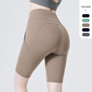Venta al por mayor de las mujeres de fitness de entrenamiento de alta cintura Leggings cortos Yoga Set Gym Push Up Seamless Scrunch Butt Yoga Pant Sport - Product Image 4