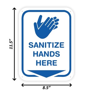 ฆ่าเชื้อมือสีขาวภาพป้ายบ้านสำนักงาน8.5x11.5จางทนสุขอนามัยประกาศติดผนัง - Product Image 2