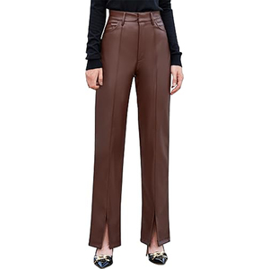 Fabricant de confiance de l'usine Élégant décontracté pour femmes extensible jegging Faux cuir Legging pantalon poches régulières grandes tailles - Product Image 1