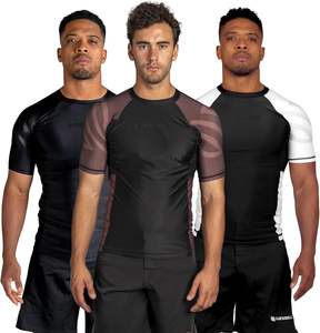 Conception personnalisée à manches courtes Rash Guard MMA BJJ Wrestling Grappling Jiu Jitsu pour usage professionnel - Product Image 1