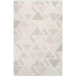 Alfombra Moderna Color Crema Netline BY008, 80x150 cm, Polipropileno y Poliéster, Fácil de Limpiar, Duradera, Antideslizante, Depot Home - Product Image 5