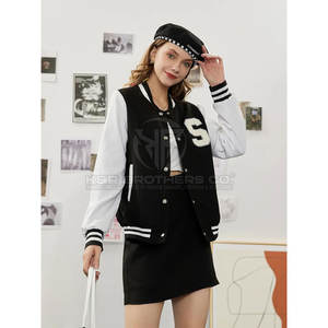 Veste universitaire pour femmes Classic Slim Fit Bomber Baseball Jacket for Winter Fashion and Daily Street Look - Product Image 6