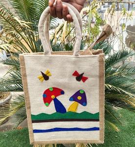 กระเป๋าผ้าปอกระเจาทำจากงานผ้าปะติดมีซิปสำหรับงานแต่งงานของชำร่วยงานเลี้ยงคืนของบริษัทของขวัญสำหรับแขกกระเป๋าเครื่องประดับแจกฟรี - Product Image 6