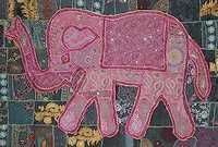 Pesona Bohemian: Permadani Gantung Dinding Gajah Kain Sari Antik Permadani Dinding, Permadani Dinding Antik India, Bohemian