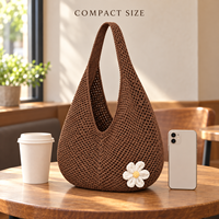 Sac fourre-tout en tricot pour homme, réutilisable, écologique, tissé, faible MOQ (10 pièces), vente en gros, directement de l'usine, stock disponible, expédition rapide