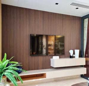 Panel de tambor de pared decorativo Flexible de roble blanco sin terminar de 4 de ancho x 5/32 pulgadas de grosor con listones de ranura Flexible de 1/2 pulgadas y 30 grados - Product Image 3