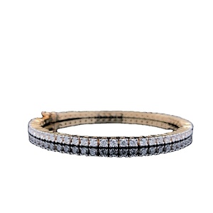 Pulsera de diamantes cultivados en laboratorio de oro amarillo de 18 quilates de diseño personalizado clásico HPHT CVD para mujeres en bodas al mejor precio de venta - Product Image 1