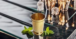 Hammered Brass Water Glasses Traditional Designed Metal Tumbler 10 Ounce Capacity 250ml - Product Image 3