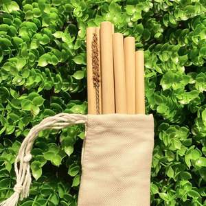 Pajitas de bambú ecológicas con logotipo personalizado Pajitas de bambú reutilizables Precio barato y alta calidad por los fabricantes Eco2go Vietnam - Product Image 3