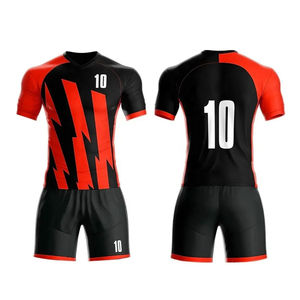 Kits de maillots et shorts de football d'équipe pour hommes Chemises respirantes personnalisées Kit d'uniformes de football Kits de vêtements de sport pour activités d'intérieur pour adultes - Product Image 4