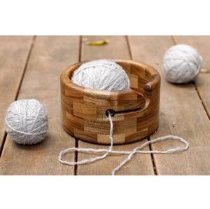 Bol à laine en bois durable pour les amateurs de tricot, fait à la main, décoratif, en provenance d'Inde - Product Image 5