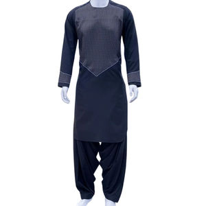 Magnifique Salwar Kameez Traditionnel Ethnique Longue pour Hommes, Broderie Machine Afghane, Vêtement de Fête, Confortable, Haute Qualité - Product Image 4