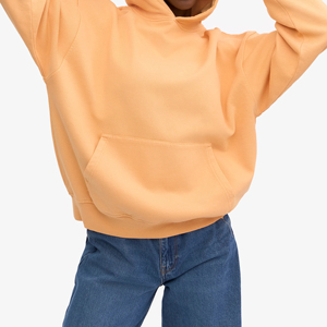 Pull à capuche en molleton de coton surdimensionné pour femmes respirant et coupe-vent imprimé personnalisé athlétique logo avant d'hiver pour femmes - Product Image 6