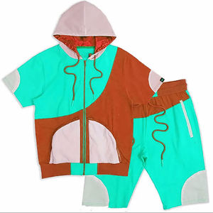 Conjunto de pantalones cortos cortavientos de primavera y verano hechos a medida Unisex, bloque de Color, Nailon/poliéster, impermeable, a prueba de viento, estampado para hombres y mujeres - Product Image 5