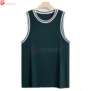 Camiseta sin mangas de poliéster/algodón de talla grande sin mangas para hombre de alta calidad transpirable gimnasio entrenamiento Fitness Streetwear - Product Image 1