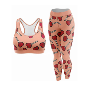 Conjunto de Yoga personalizado con impresión por sublimación y logotipo OEM para mujer, ropa de gimnasio de secado rápido, conjunto de Yoga para mujer, hecho en Pakistán, nailon y LICRA - Product Image 4