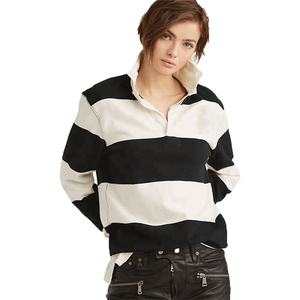 Jersey de Rugby a rayas personalizado para adultos y niños de algodón pesado Gsm de manga larga de punto para Polos de Rugby Jersey polos - Product Image 2