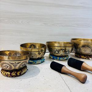 Style traditionnel Bronze Métal Artisanat Thérapie Sonore et Chakra Guérison Bol Chantant - Product Image 1