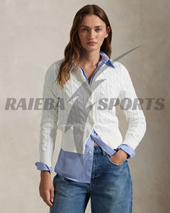 Pull décontracté d'hiver pour femme de très haute qualité, col rond, boutonné devant, 100% laine, anti-boulochage, séchage rapide, personnalisé - Product Image 2