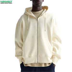 Chaqueta con capucha ajustable, cordones integrados, cierre completo, estilo limpio, color sólido, ropa deportiva para entrenamiento activo para hombre. - Product Image 1