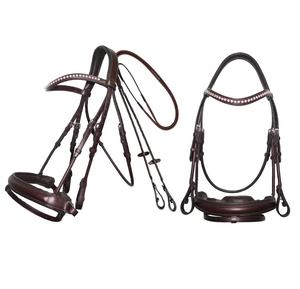 Brida de doma de cuero indio de alta calidad, ropa ecuestre duradera para montar y competir - Product Image 1