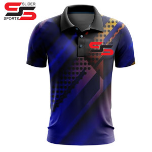 Polo de manga corta de secado rápido para hombre, camisetas polo de golf de poliéster 100% con patrón 3D y logotipo sublimado personalizado - Product Image 3
