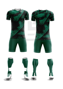 Conjunto de Uniforme de Entrenamiento de Fútbol, Camiseta y Pantalones Cortos, 100% Poliéster, Tejido Transpirable de Secado Rápido, Nombre del Equipo Personalizado, Pantalones Cortos con Cordón Ajustable, Unisex - Product Image 6