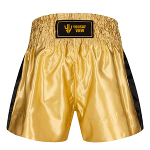 กางเกงขาสั้นมวยเอวยางยืดกางเกงขาสั้นมวยน้ำหนักเบากางเกงขาสั้นใส่สบาย - Product Image 1