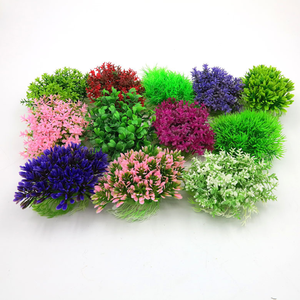 Grupo de hierba artificial para acuario: Bola de flores simulada y plantas acuáticas para decoración de peceras - Product Image 1