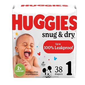 Pañales Huggies Tamaño 1 Pañales cómodos y secos para recién nacidos, tamaño 1 (8-14 lbs) 38 unidades - Product Image 1