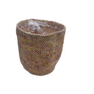 <b>100</b>% Eco Friendly <b>Jute</b> planter pot with with red, green <b>fabrics</b> direct export from Bangladesh Factory - Product Image 6