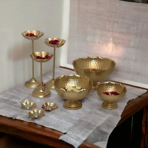 Prix de gros Brillant Diya Forme Fleur Décoratif Urli Bol pour La Maison Diwali Décoration Articles - Product Image 4