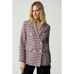Veste pour femme GRIMELANGE MERAN, col long, manches longues, détail boutonné, veste en tweed - Product Image 4