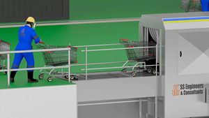 เครื่องซักผ้ารถเข็นซูเปอร์มาร์เก็ต เครื่องซักผ้ารถเข็นช้อปปิ้งซูเปอร์มาร์เก็ต เครื่องซักผ้าตะกร้า - Product Image 2