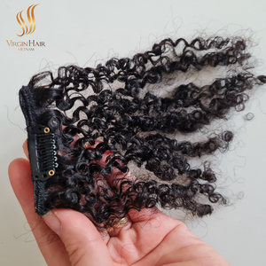 Cheveux humains vietnamiens à cuticule frisée alignée Pixie, non traités, à double étirage et sans couture - Product Image 4