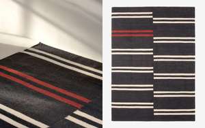 Decorative Swedish Modern Striped Cotton Jacquard <b>Rugs</b> Economical Indoor & <b>Outdoor</b> Area <b>Rug</b> Sets Great Value Woven Technics ITHL - Product Image 2