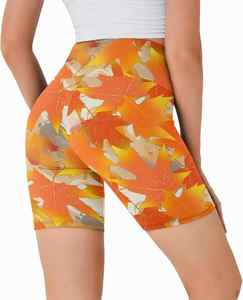 กางเกงขาสั้นสำหรับนักขี่จักรยานโยคะสำหรับผู้หญิงกางเกงขาสั้นผ้าสแปนเด็กซ์สำหรับออกกำลังกายในยิมเอวสูงควบคุมหน้าท้อง - Product Image 3