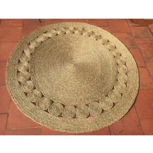 Natural Seagrass Decorative Mat \ Handmade Rug for Farmhouse & Minimal Decor - Product Image 5