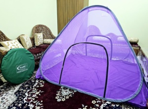 Mosquitero Plegable de Poliéster (Cama Doble King Size con Base de Tela Autoportante para Todas las Estaciones 7x7FT) - Product Image 4