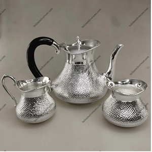 <b>Antique</b> Brass Silver Plated Wedding Gift <b>Tea</b> <b>Set</b> Coffee <b>Set</b> for Home Hotel Use at Wholesale Cheap Price From Indian Vendor - Product Image 1
