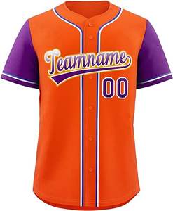 Camiseta de Béisbol con Botones, Diseño Personalizado por Sublimación, Ribete con Rayas, Camuflaje, Degradado, Uniformes de Equipo - Product Image 3