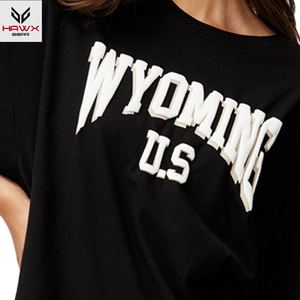 OEM personalizado de alta calidad 100% algodón lavado ácido camisetas Unisex ropa de calle de gran tamaño con verano botón estampado decoraciones de diamantes - Product Image 6