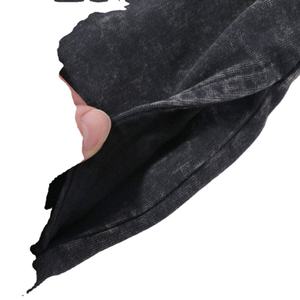 Ensemble de t-shirts décontractés d'été pour hommes en molleton bouclette streetwear, coupe oversize à épaules tombantes, délavé à l'acide, grammage lourd et respirant - Product Image 5