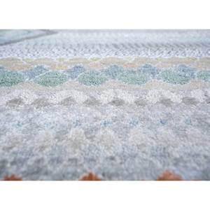 Alfombra Grande Manchaha de Lana y Seda de Bambú Anudada a Mano, Modelo Les-1408 con Patrón Geométrico para Sala de Estar, Pasillo, 10mm, Gris y Negro - Product Image 2