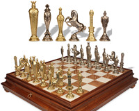 Jeu d'échecs de luxe artisanal en laiton – Élégant plateau de jeu pour intérieur, idéal pour enfants et collectionneurs recherchant un style haut de gamme
