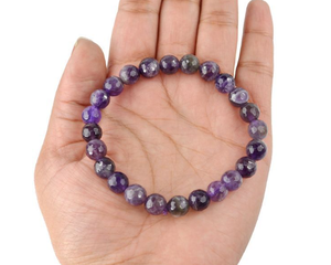 Best Quality Hot Sale Natural Amethyst 8 mm Faceted <b>Bracelet</b> <b>for</b> Women & Men Adjustable Size with Velvet Bag - Product Image 3