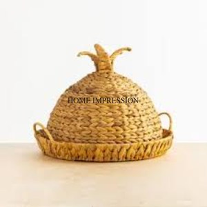 Ensemble de 2 dôme alimentaire indien en métal résistant de haute qualité plaqué or à texture martelée concepteur arabe Ramadan édition spéciale - Product Image 4